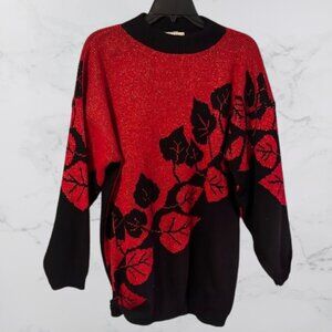 Vintage Goth Falling Leaves Sweater